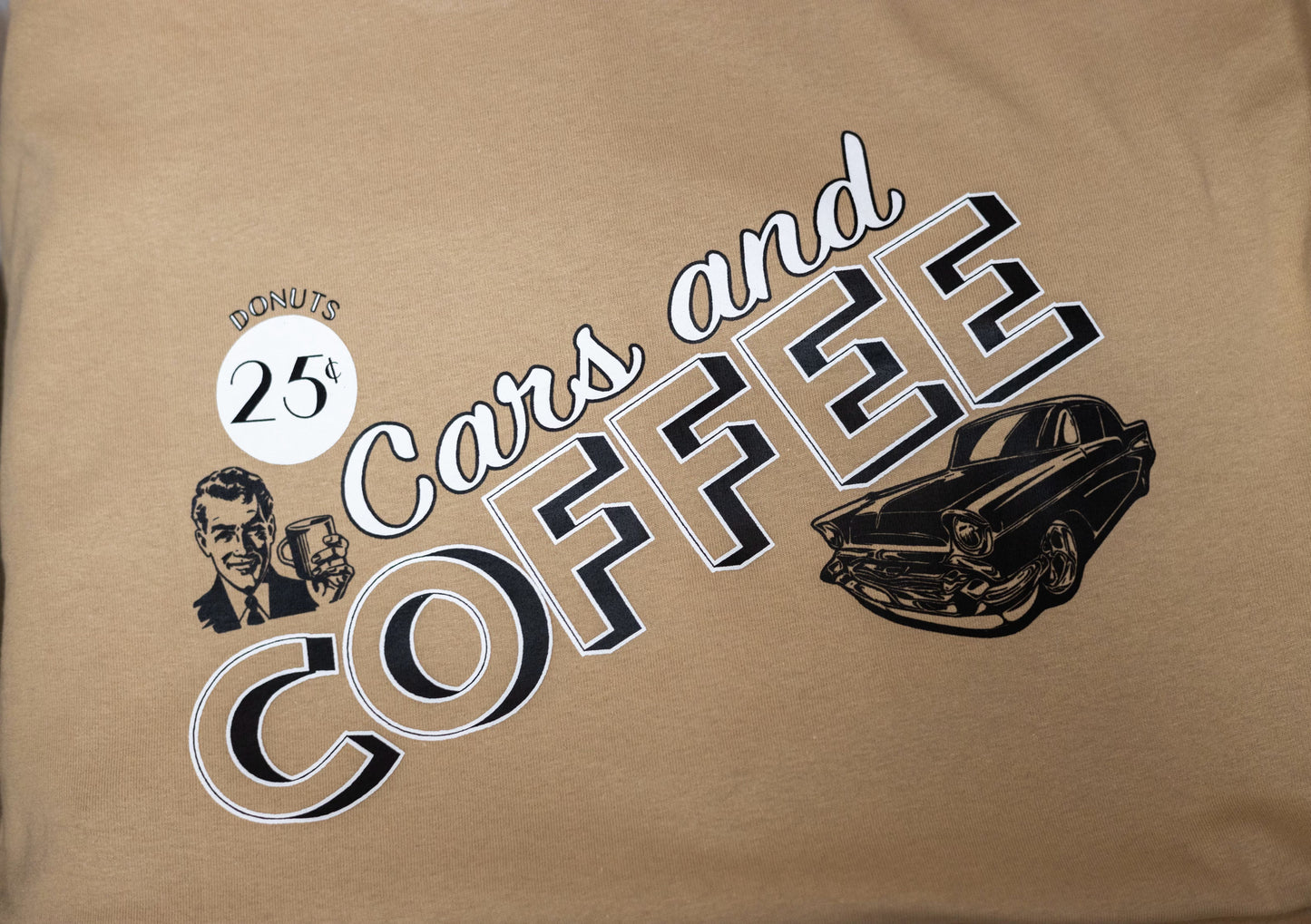 Vintage Cars and Coffee Logo T-Shirt